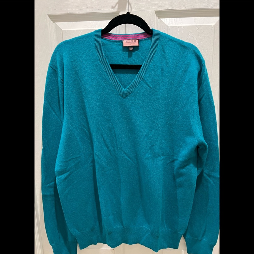 Thomas Pink Cashmere V-neck Sweater XL